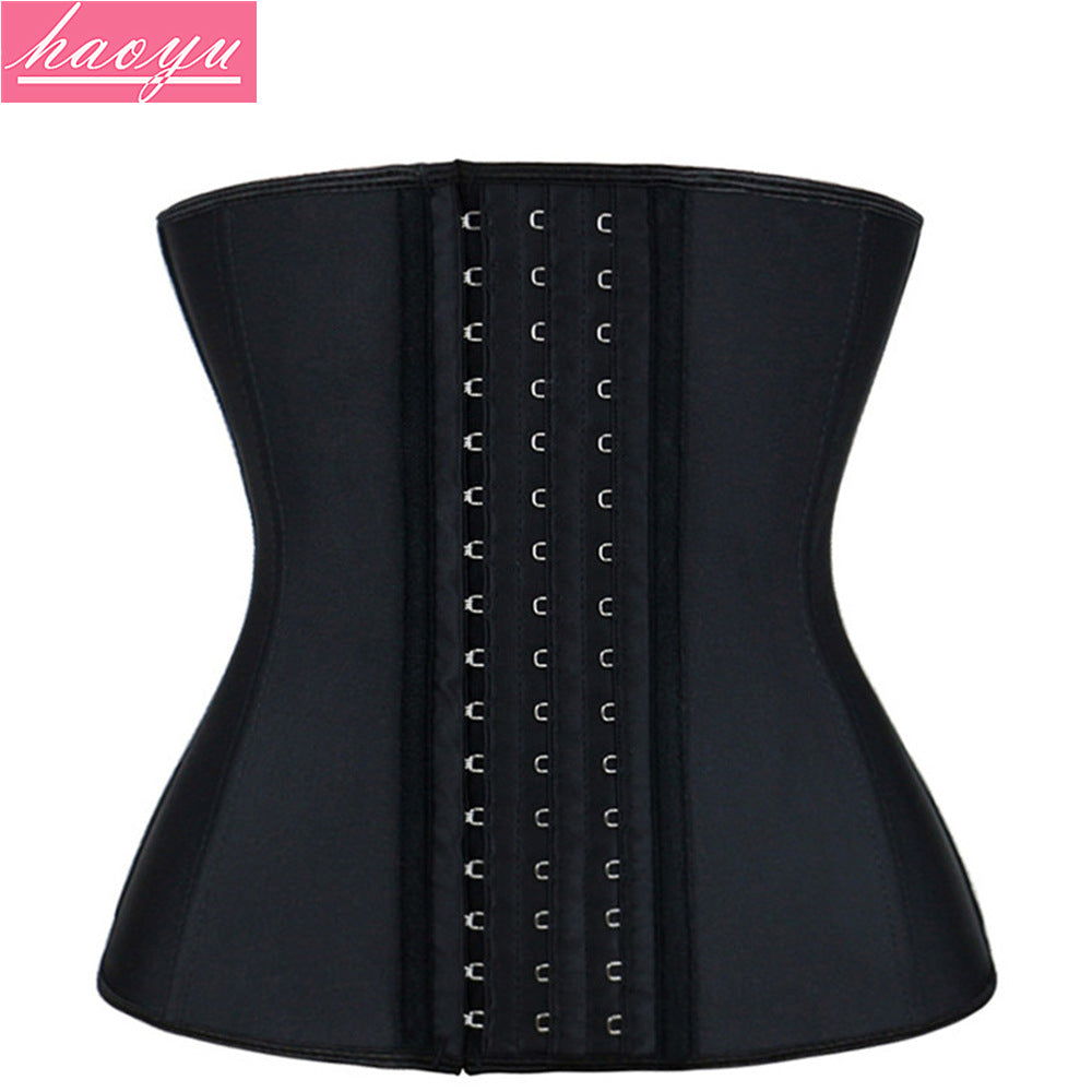 9 Steel Bone Three-Layer Latex Waist Trainer for Fitness
